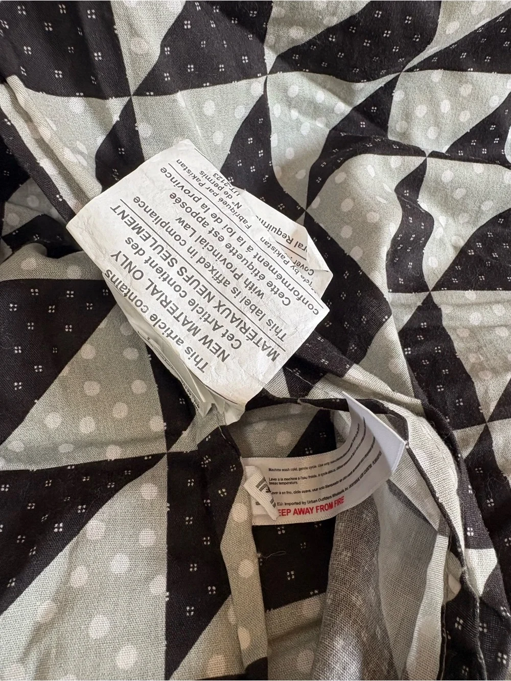 NWOT Urban Outfitters Valentina Mixed Print Quilted Sham